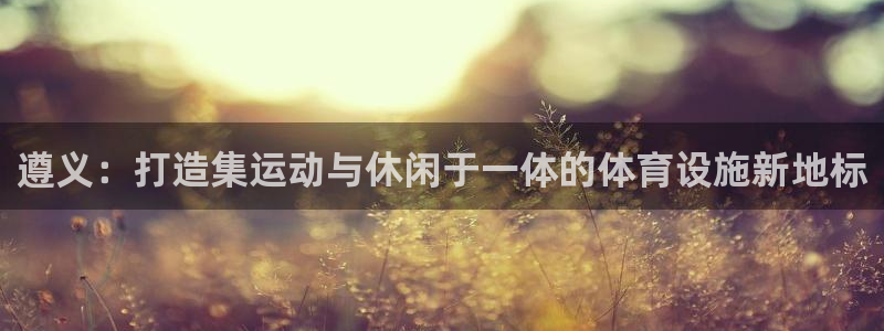 意昂4代理：遵义：打造集运动与休闲于一体的体育设施新